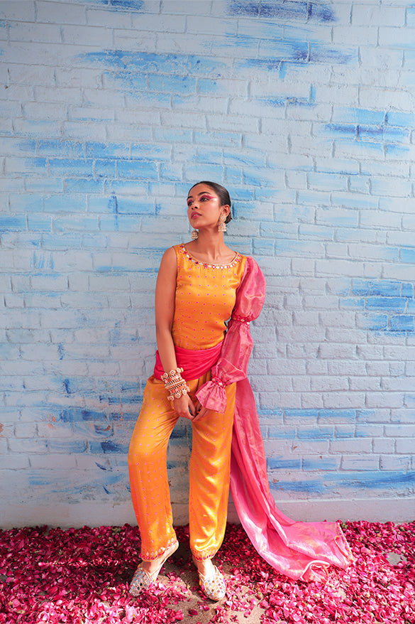 Rajsi Mustard Jumpsuit