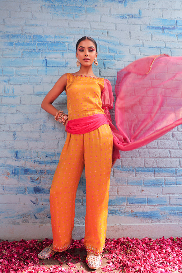 Rajsi Mustard Jumpsuit