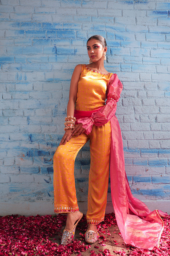 Rajsi Mustard Jumpsuit