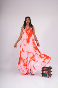 Cotton Candy - Flairy Tie Dye Jumpsuit