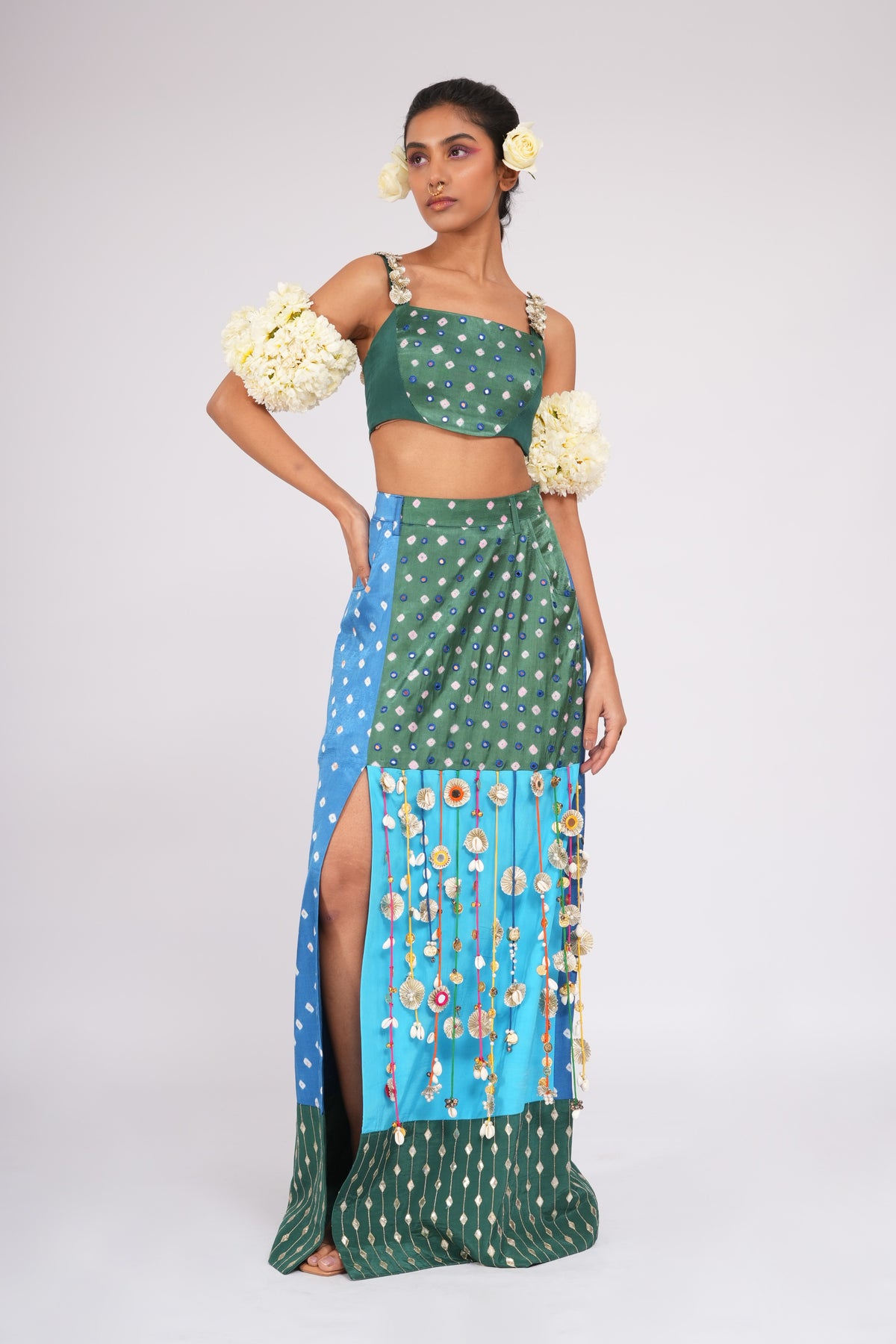 Dhunki - Slit Skirt and Top