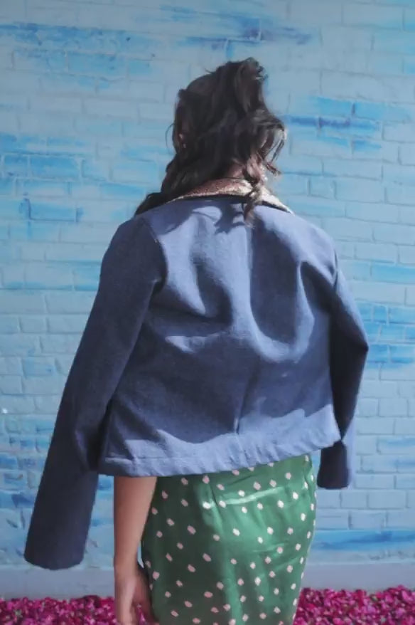 Jhilmil Denim Blazer with One piece